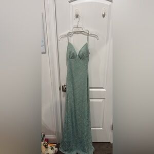 Prom dress size M light blue